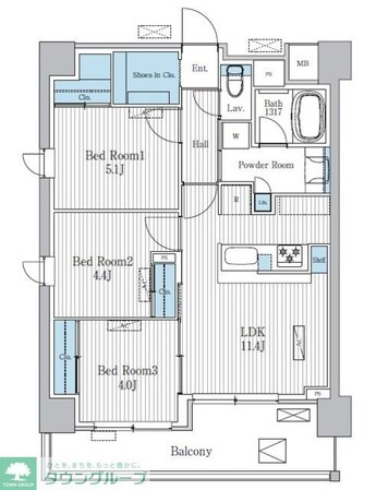 Terra蚕糸の森の物件間取画像